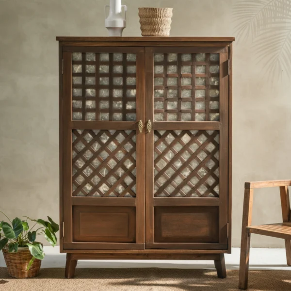 Ibarra Two-Door Capiz Cabinet