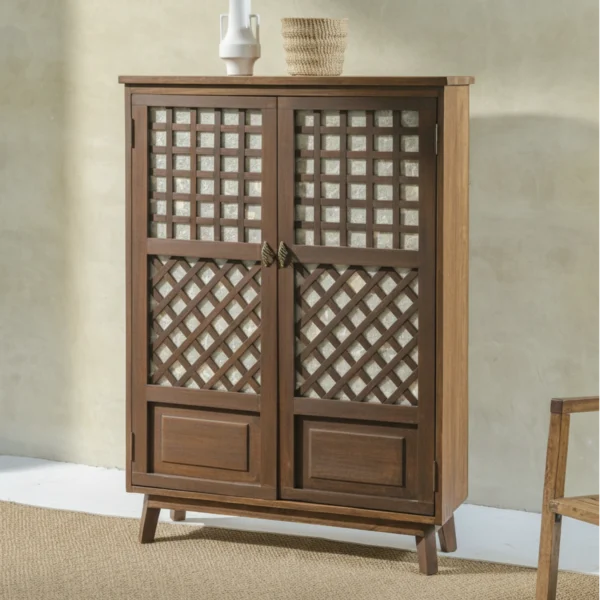 Ibarra Two-Door Capiz Cabinet