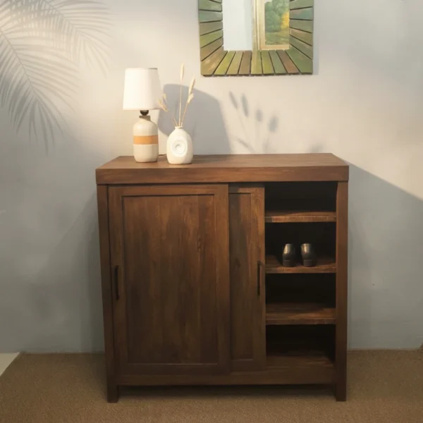 Mateo Shoe Cabinet with Sliding Doors