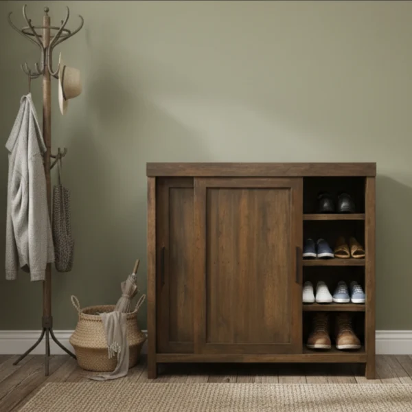 Mateo Shoe Cabinet with Sliding Doors