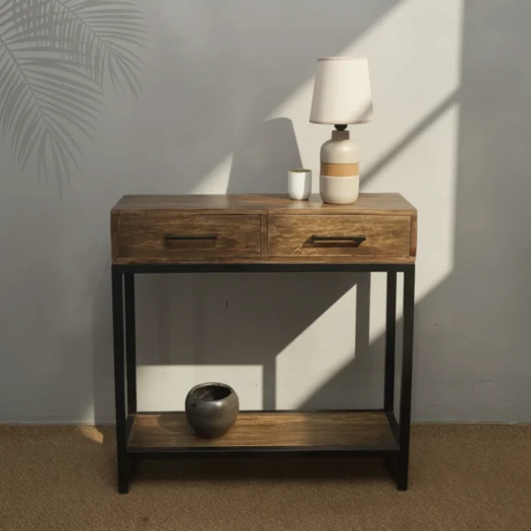 Mildred Console Table 1_Timbertale Designs Mildred Console Table with Two Drawers