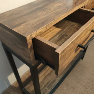 Mildred Console Table 5_Timbertale Designs Mildred Console Table with Two Drawers